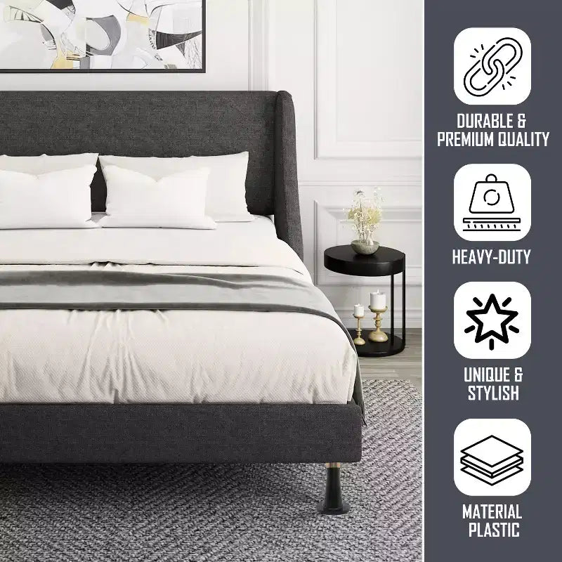 Pieds glisseurs en plastique pour sommier de lit pour remplacer les roulettes