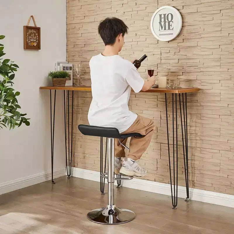 Lot de 2 tabourets de bar, tabourets de bar avec siège pivotant et hauteur réglable, tabourets de bar pour cuisine/bar/salle à manger/salon