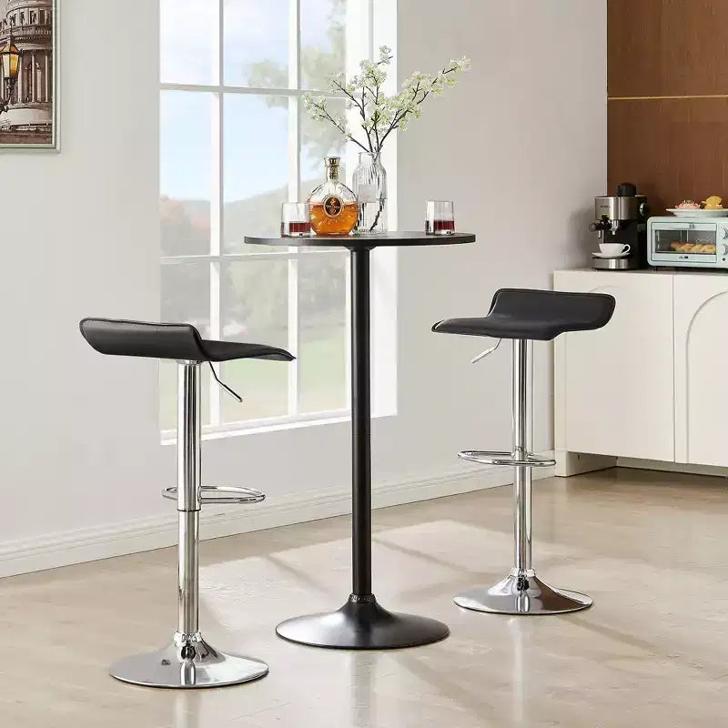 Lot de 2 tabourets de bar, tabourets de bar avec siège pivotant et hauteur réglable, tabourets de bar pour cuisine/bar/salle à manger/salon