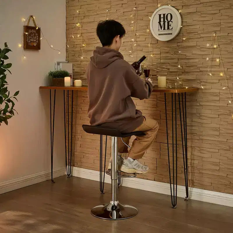 Lot de 2 tabourets de bar, tabourets de bar avec siège pivotant et hauteur réglable, tabourets de bar pour cuisine/bar/salle à manger/salon