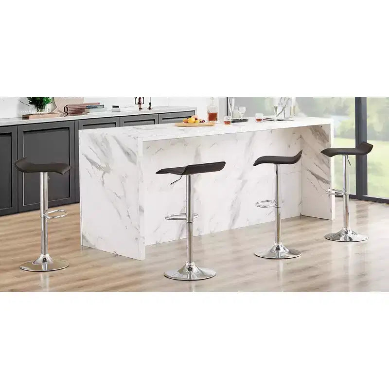 Lot de 2 tabourets de bar, tabourets de bar avec siège pivotant et hauteur réglable, tabourets de bar pour cuisine/bar/salle à manger/salon