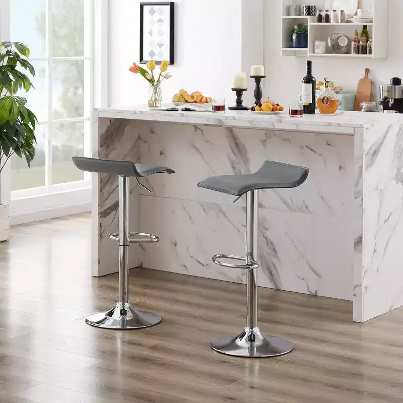 Lot de 2 tabourets de bar, tabourets de bar avec siège pivotant et hauteur réglable, tabourets de bar pour cuisine/bar/salle à manger/salon