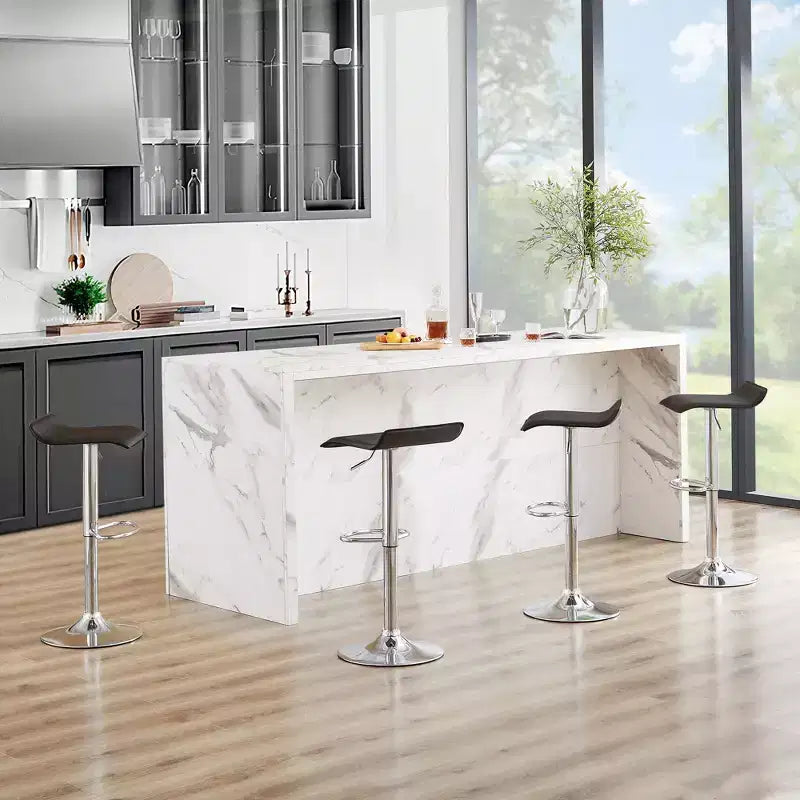 Lot de 2 tabourets de bar, tabourets de bar avec siège pivotant et hauteur réglable, tabourets de bar pour cuisine/bar/salle à manger/salon