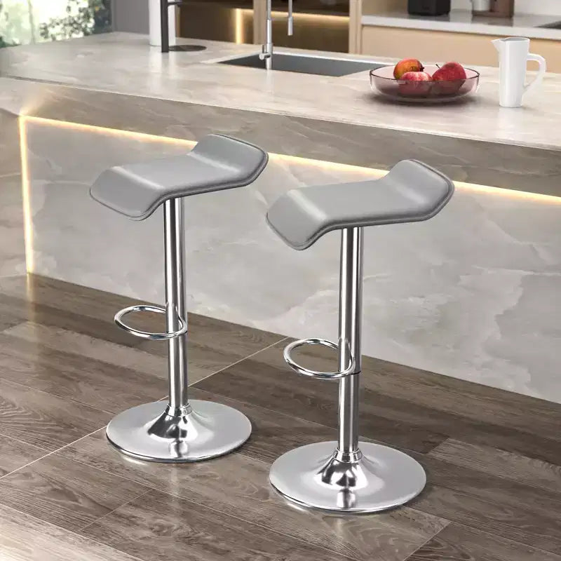 Lot de 2 tabourets de bar, tabourets de bar avec siège pivotant et hauteur réglable, tabourets de bar pour cuisine/bar/salle à manger/salon