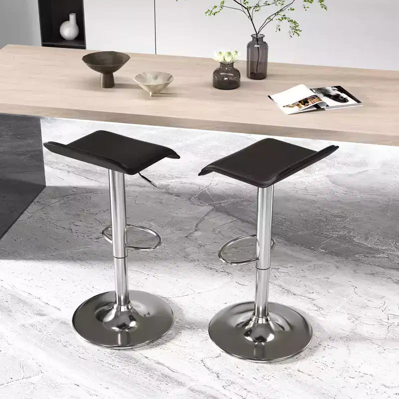 Lot de 2 tabourets de bar, tabourets de bar avec siège pivotant et hauteur réglable, tabourets de bar pour cuisine/bar/salle à manger/salon