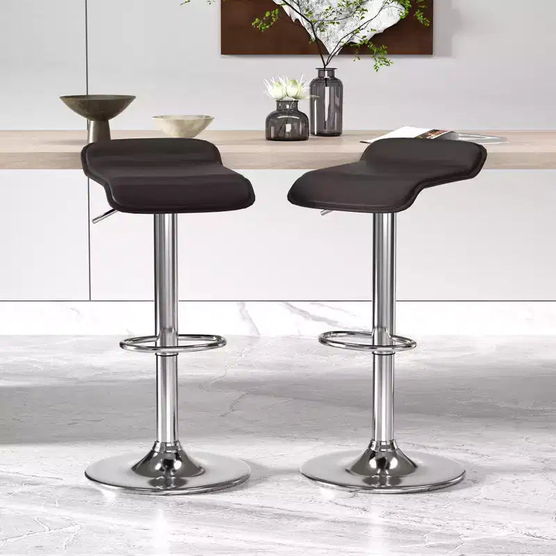 Lot de 2 tabourets de bar, tabourets de bar avec siège pivotant et hauteur réglable, tabourets de bar pour cuisine/bar/salle à manger/salon