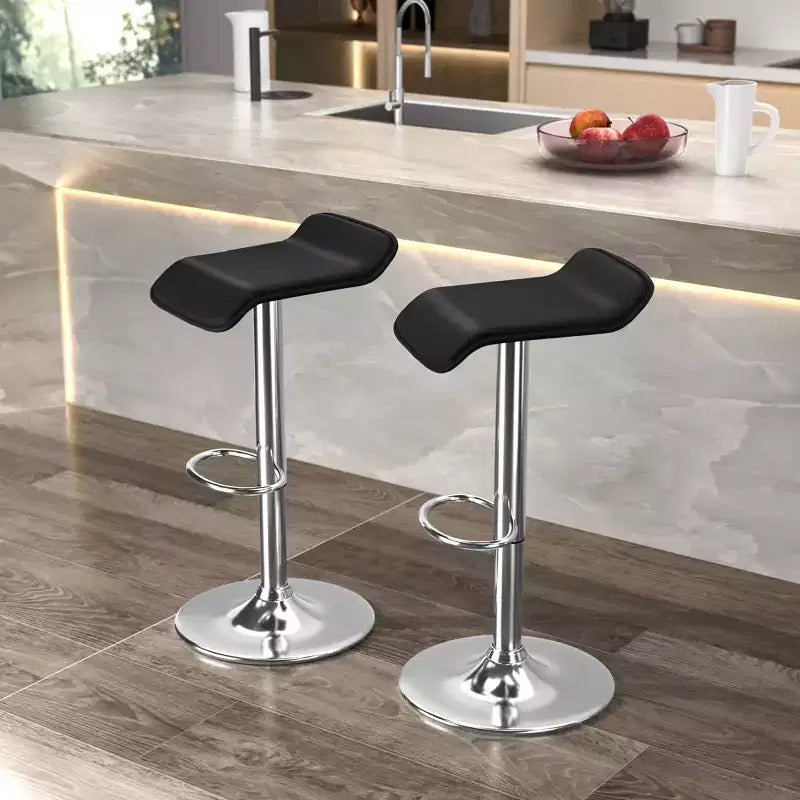 Lot de 2 tabourets de bar, tabourets de bar avec siège pivotant et hauteur réglable, tabourets de bar pour cuisine/bar/salle à manger/salon