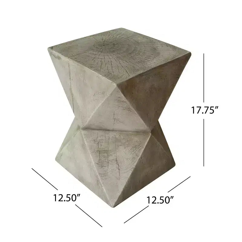 Table d'appoint Waylon en béton léger peinte à la main