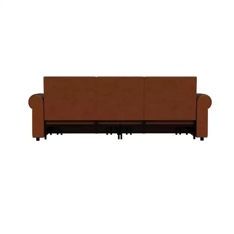 Canapé-lit convertible Mary Multi-Functional 93.7 en similicuir taille King avec clous décoratifs