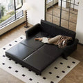 GDFStudio Mary Multi-Functional 93.7 Faux Leather Convertible King Size Sofa Bed with Nailhead Trim