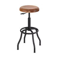 Seville Classics Acacia Wood Top Pneumatic Adjustable Work Stool