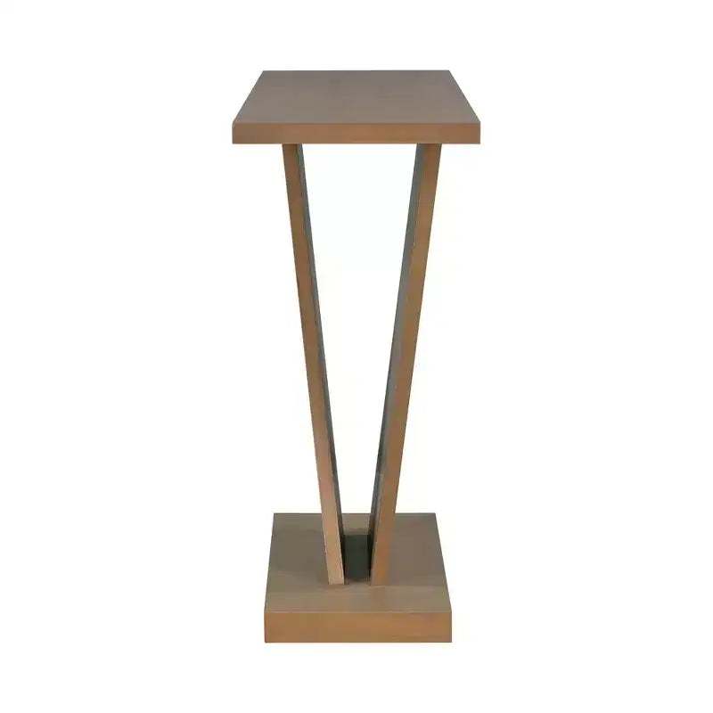 Console d'entrée V-Base, table de couloir d'appoint, table basse fine avec placage en bois naturel, polyvalence classique