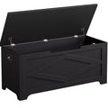 Storage Chest, Storage Bench with Safety Hinge, Farmhouse Style Wooden Trunk for Entryway, Bedroom, Living Room