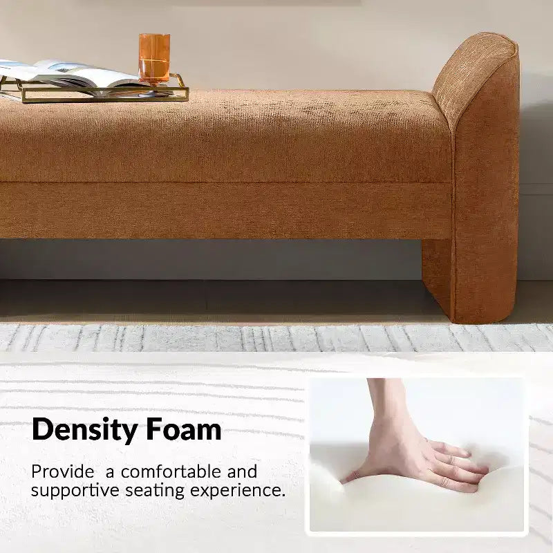 Banc en tissu chenille | BEIGE