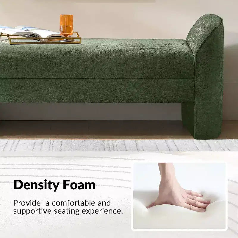 Banc en tissu chenille | BEIGE