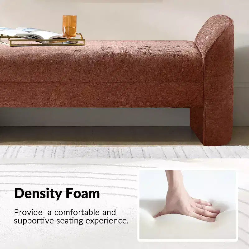 Banc en tissu chenille | BEIGE
