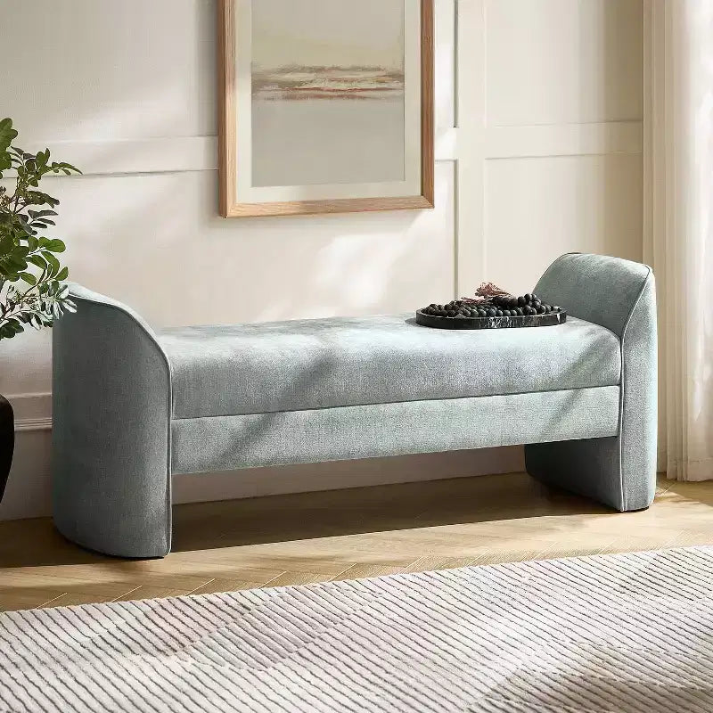 Banc en tissu chenille | BEIGE