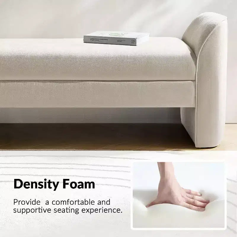Banc en tissu chenille | BEIGE