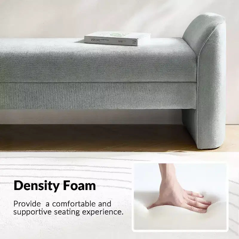 Banc en tissu chenille | BEIGE