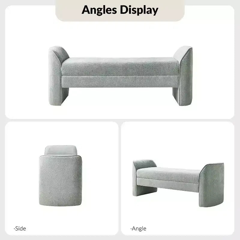 Banc en tissu chenille | BEIGE