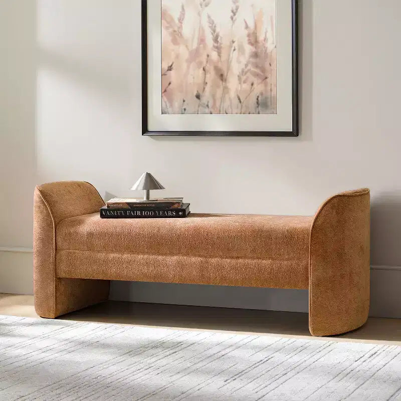 Banc en tissu chenille | BEIGE