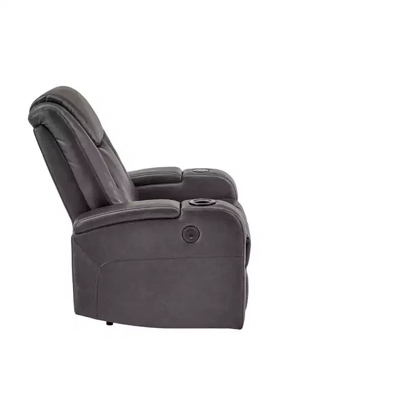 Fauteuil d'appoint avec chargeur USB/sans fil et haut-parleur - Gris
