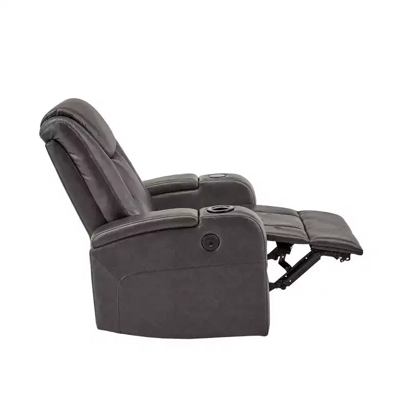 Fauteuil d'appoint avec chargeur USB/sans fil et haut-parleur - Gris